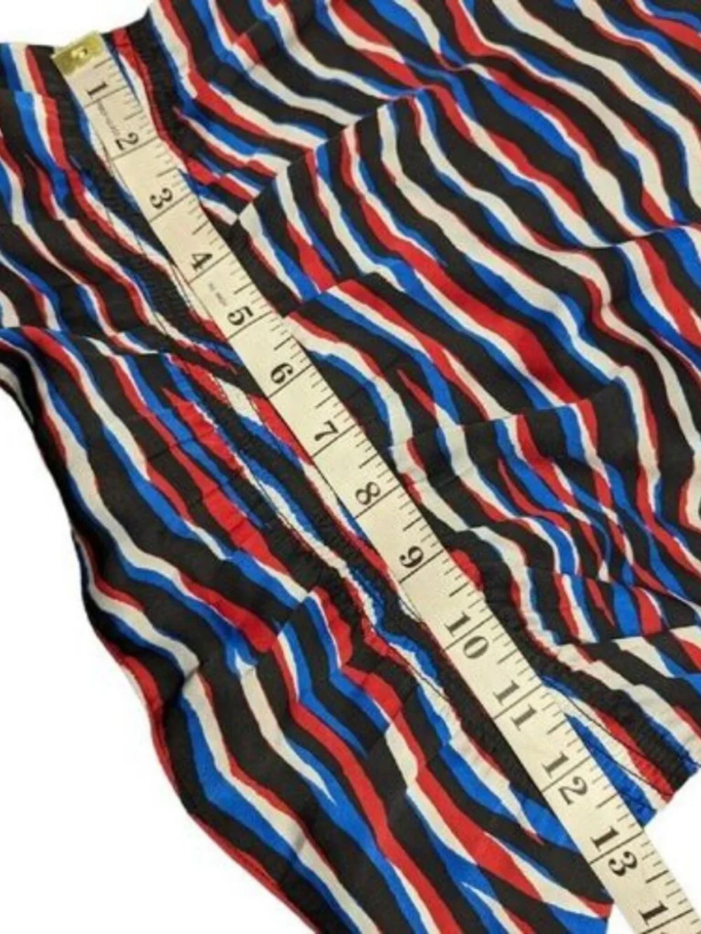 Michael Kors Striped Long Sleeve Blouse Elastic Neck Peplum Top Women's Shirt XS